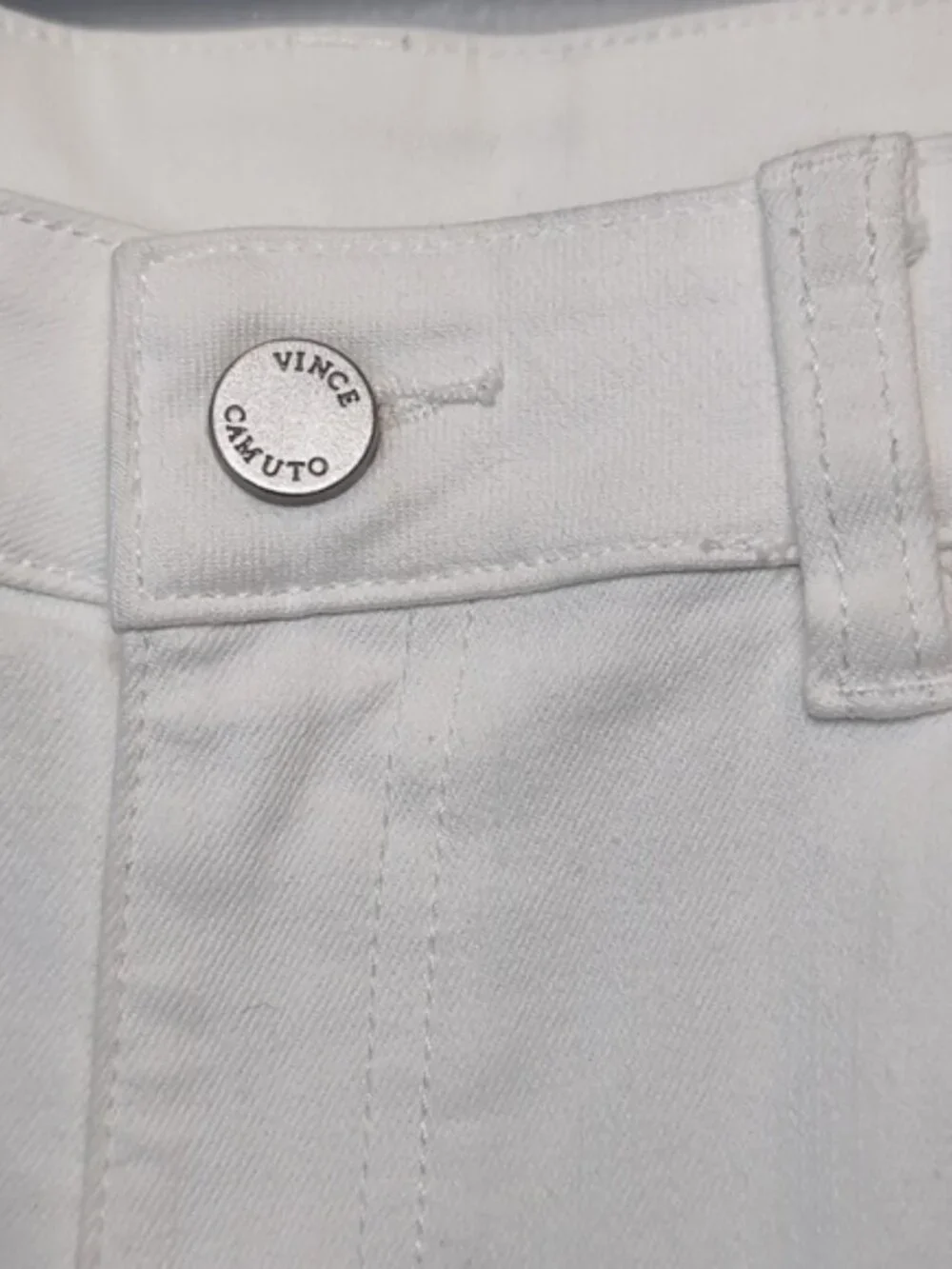 💠Vince Camuto White Denim Jeans Womens Size 28/6 Skinny Ankle Length High Rise